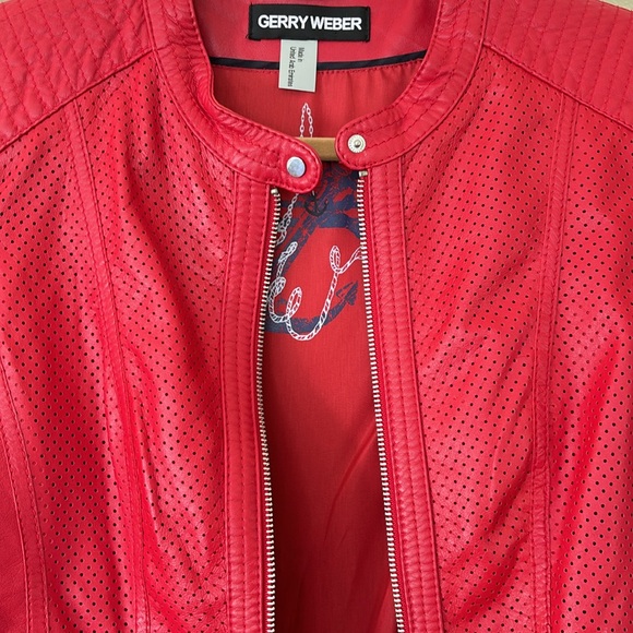Gerry Weber red leather jacket - Picture 8 of 9